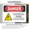 Signmission Electrical Room Storage Prohibited Danger Sign, Vinyl Decal, 10in W x 7in L, 2PK OS-2PACK-DS-D-710-L-2233 - alternate 3